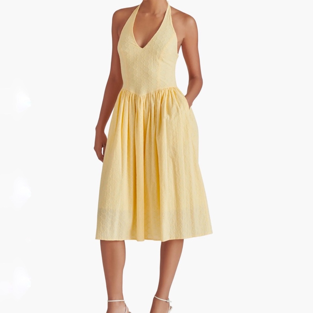 Steve Madden Ressi Midi Dress Eyelet Halter Large